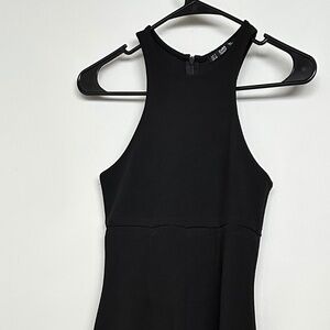ZARA COLLECTION BLACK SLEEVELESS RACER BACK JUMPSUIT POLY CREPE SML